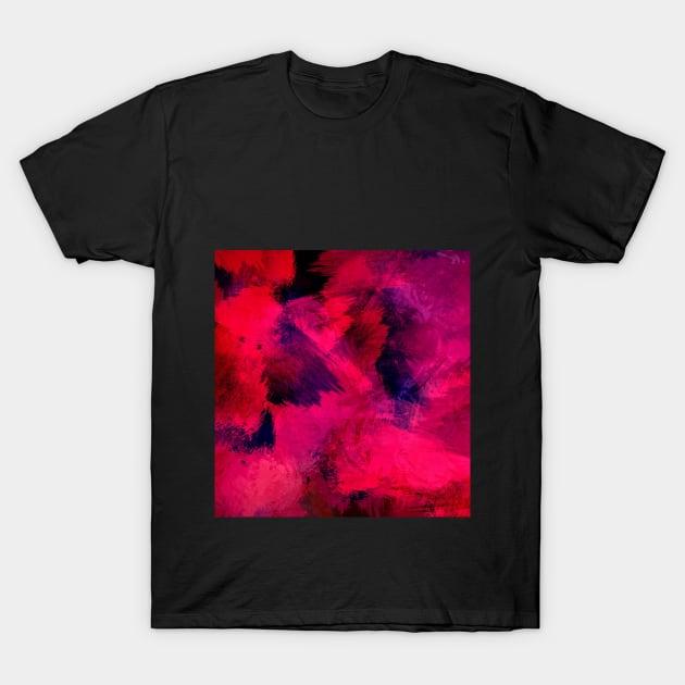 Red Strokes Design T-Shirt by Honeynandal